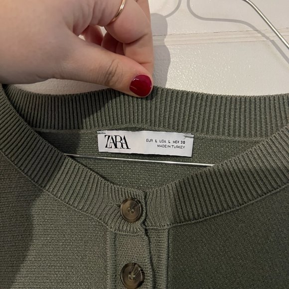 Green Knit Zara Sweater - Picture 3 of 5